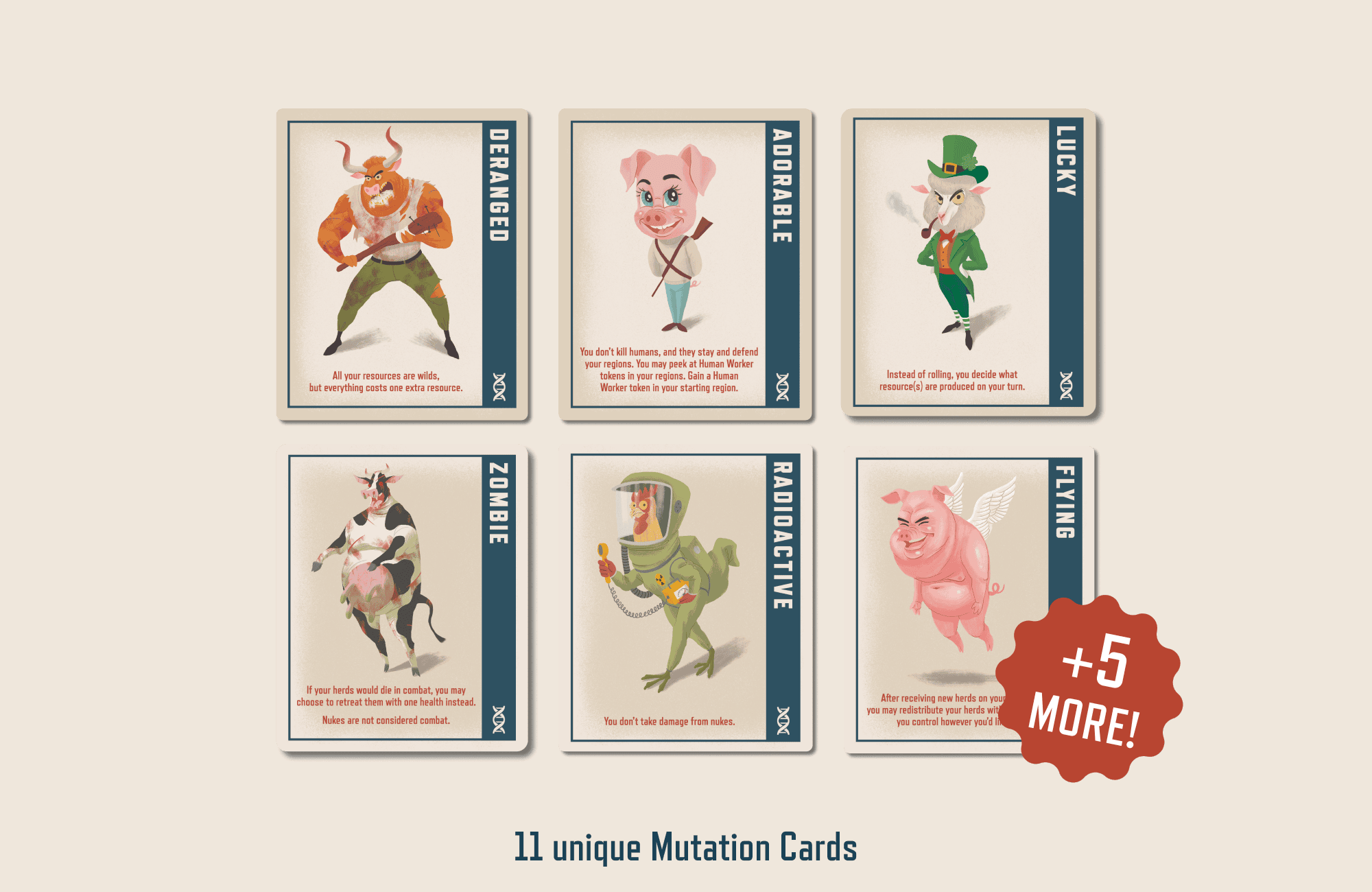 11 unique Mutation Cards