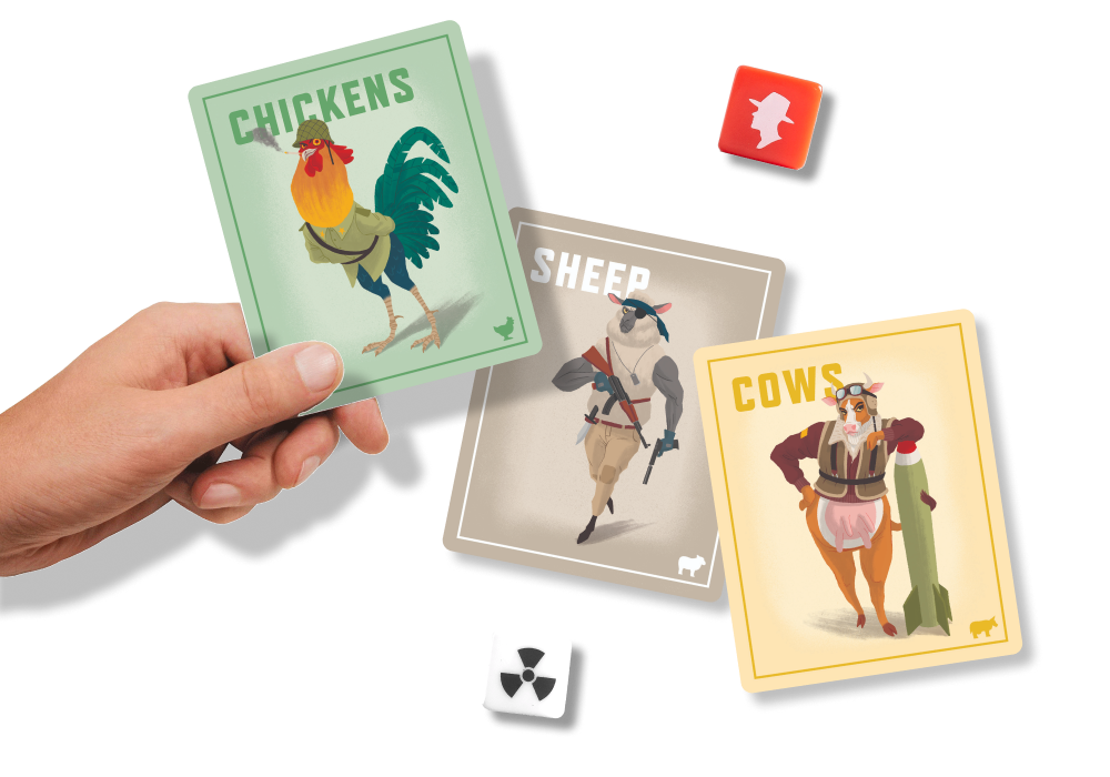 Farms Race Chicken Sheep Cow Cards